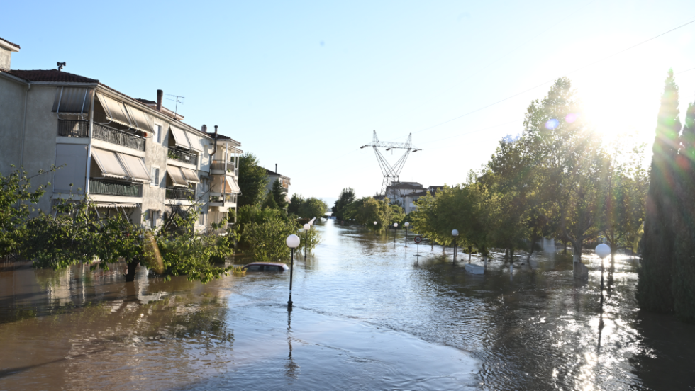 Πλημμύρες στη συνοικία Γάννουλη της Λάρισας